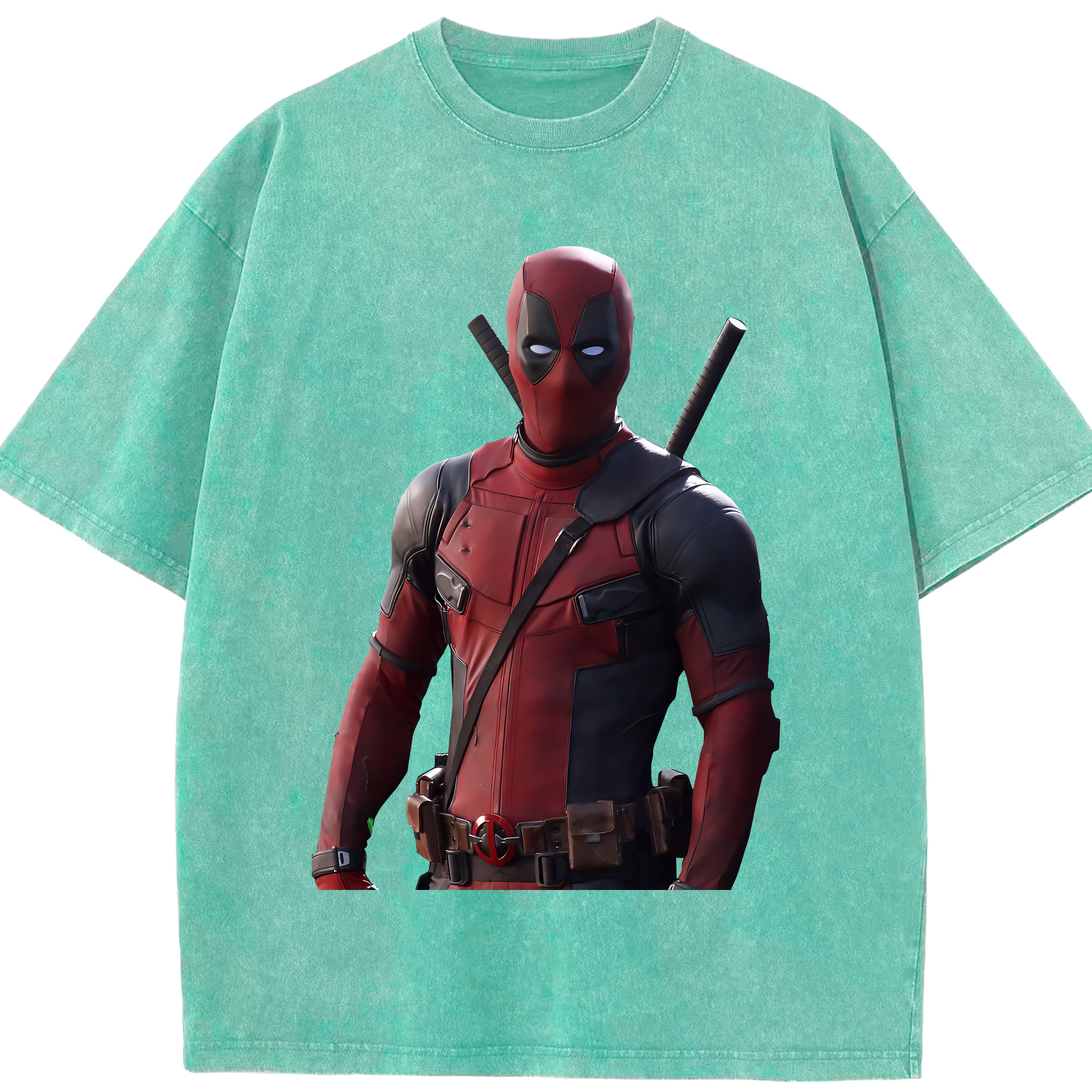 （画像用） Deadpool デッドプール 綿100% ヴィンテージ風 半袖Tシャツ（フロントプリント）